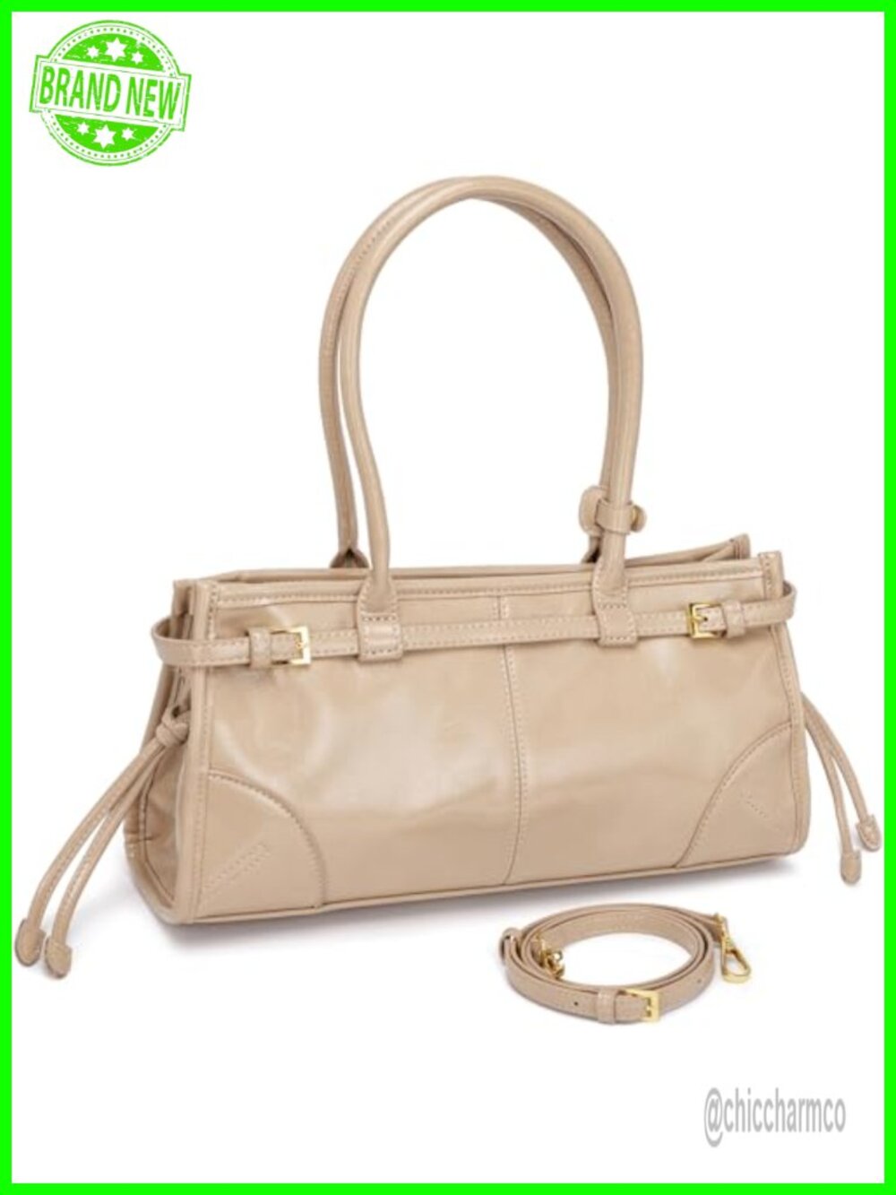 Faux Leather Shoulder Bag Crossbody Handbag Baguette